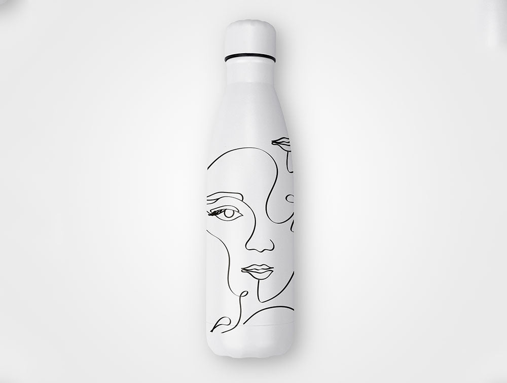 One Line Reusable Water Bottle