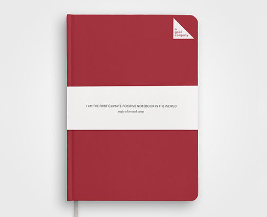 Pomegranate Red Stone Paper Notebook