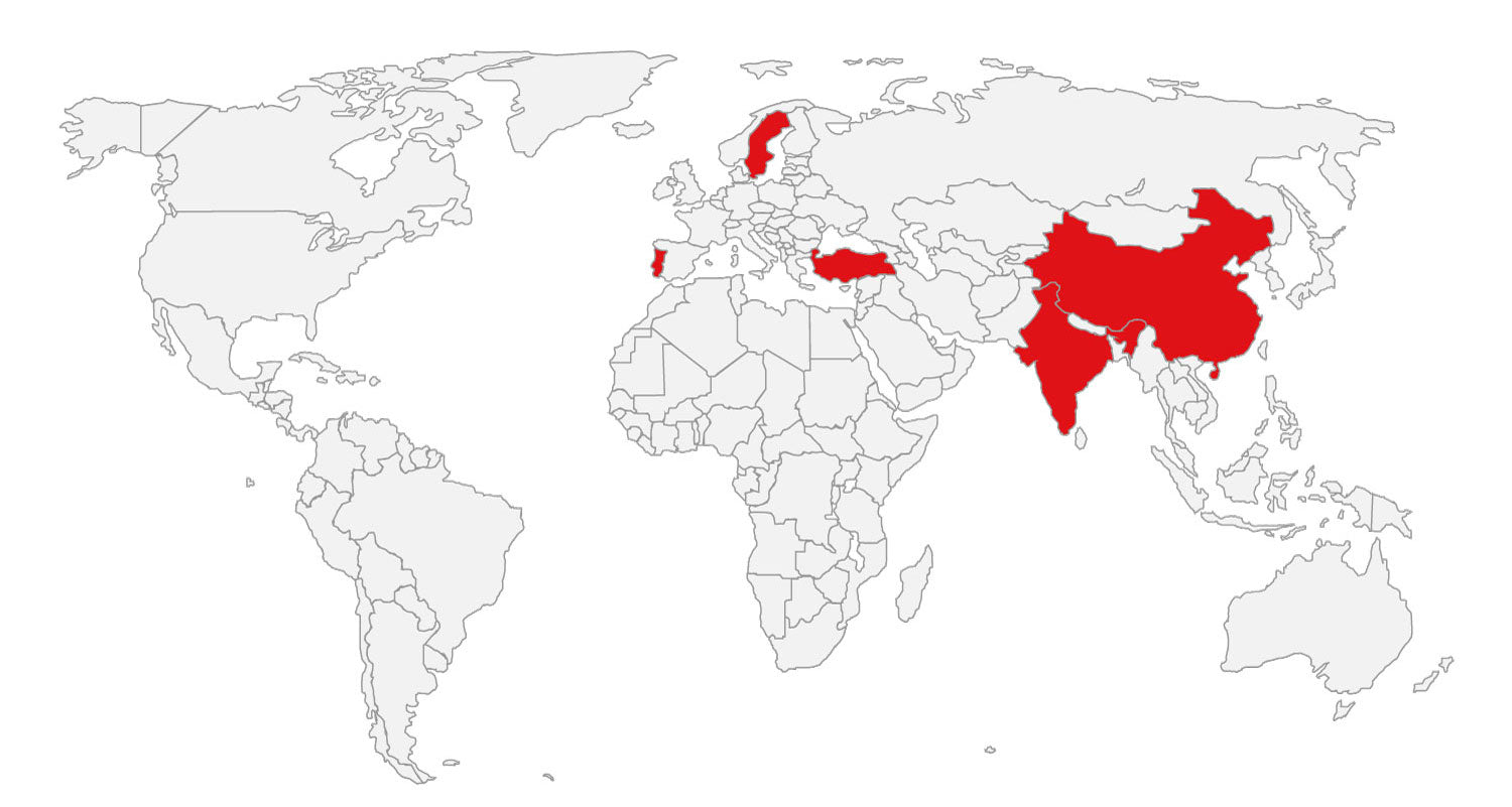 Countries on the Map That Use Recycled Cotton the Most