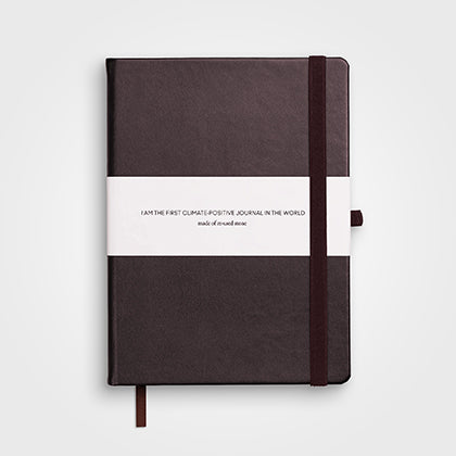 Waterproof stone paper journal walnut brown