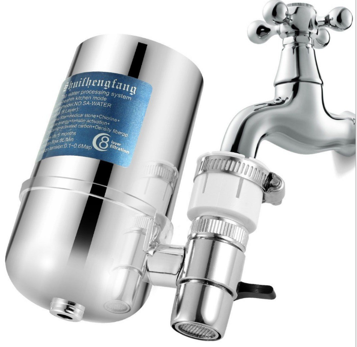 Advanced Faucet Water Filter Chrome Carbon Filter Lasts Up Fits