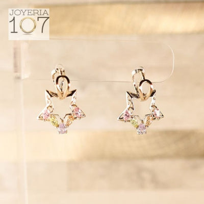 LA84, 1 PAR ARETES $ 22.00 DOLARES BRFL-674 GR, ORO LAMINADO