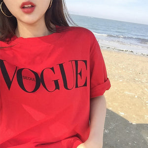 vogue t shirt red