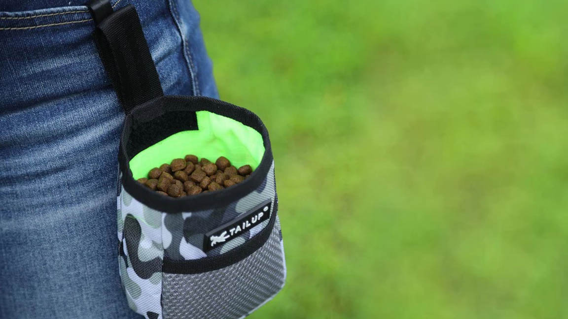 Woof product dog training pouch candy cookie