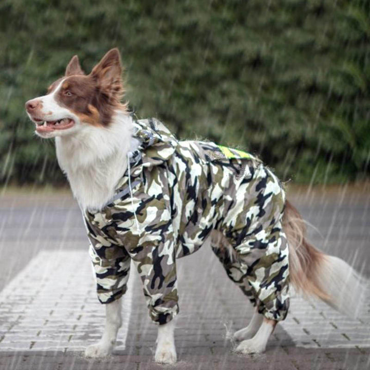 Luxury Raincoat for Larger Dogs - Dry Over the Street - Dog Corner