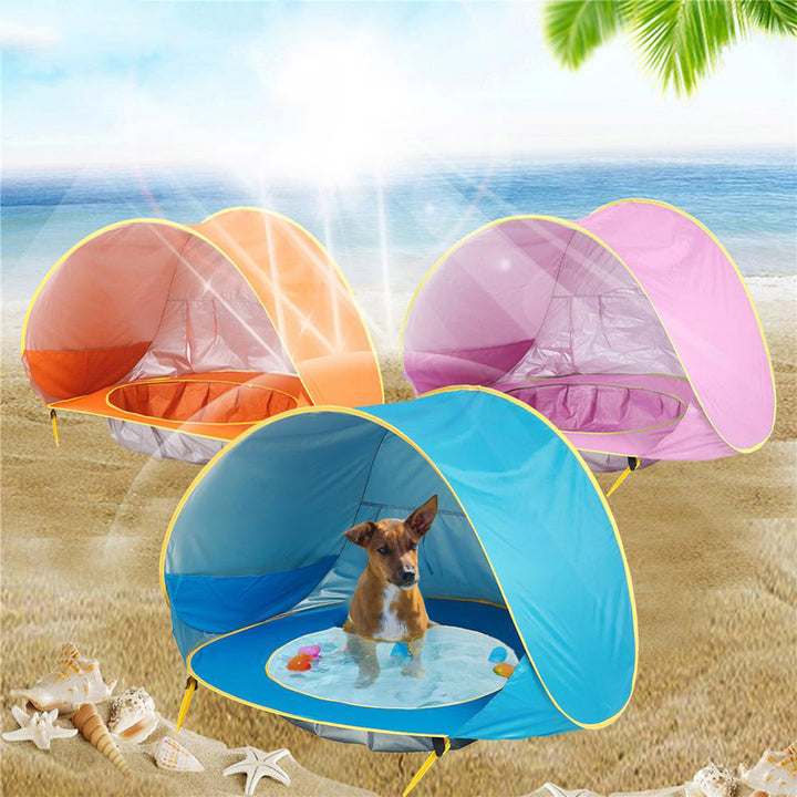 Water Tent Deluxe - Keep Your Dog Cool - Swimming Pool With Cover