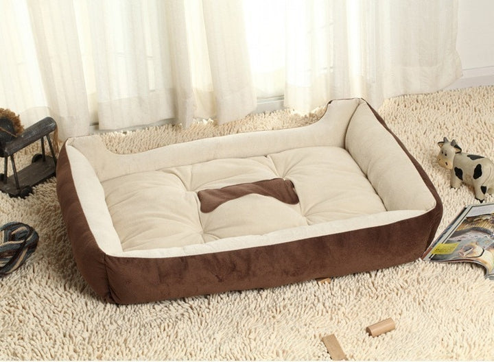 Bone Print Dog Bed - Comfortable and Cute Design - Anti Slip