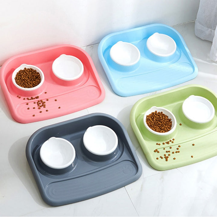 Innovative anti-leak dog food and drink bowl