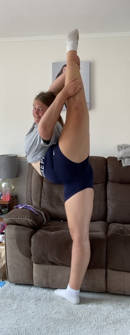 Cheerleader doing stretching excercises