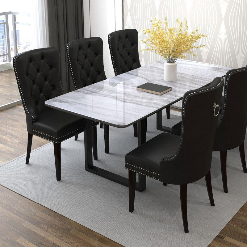 macie black dining table