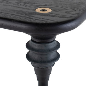 Melina Charred Oak with Black Concrete Dining Table