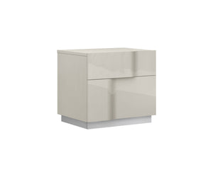 Kallie Grey Lacquer Nightstand