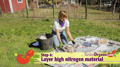 lasagna gardening nitrogen green