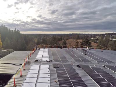 Solar Panels installed at Peaceful Valley Farm & Garden Supply