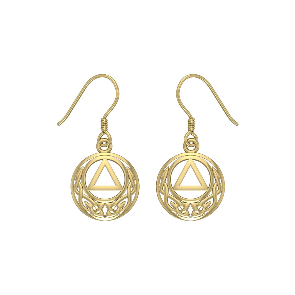 Celtic AA Recovery Solid Gold Earrings GER1376