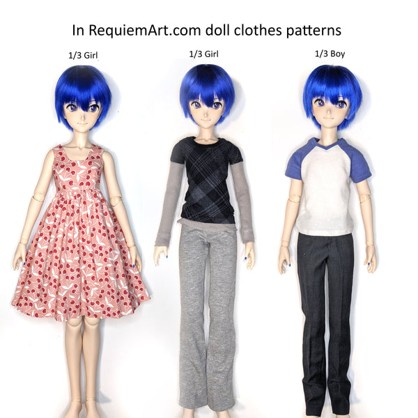 Volks Dollfie Dream Kaito doll clothes patterns fit comparison