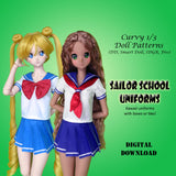 Sailor School Uniforms for Dollfie Dream Smart Doll 1/3 BJD