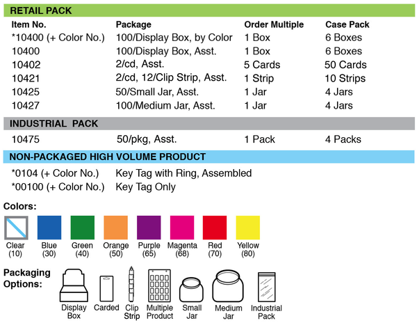 Lucky Line Key Tag with Split Ring Grid