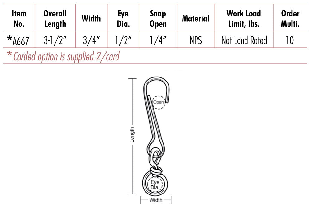 Light Duty Snap Hook Swivel Eye, Tough Links™