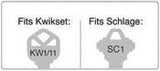 Lucky Line Products Keyways Kwikset Schlage