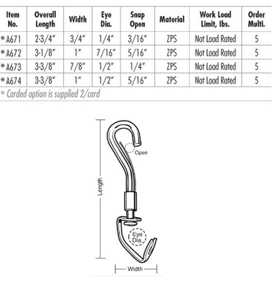 Chain Snap Hooks, Open Swivel | Tough Links™ | Lucky Line Products