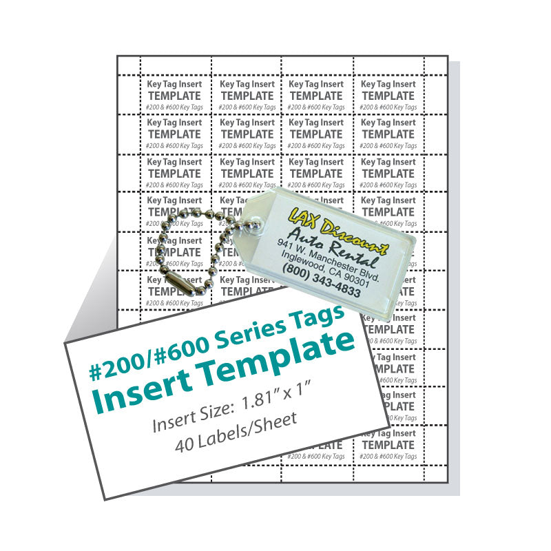 200 And 600 Series Horizontal Tag Template Lucky Line Products