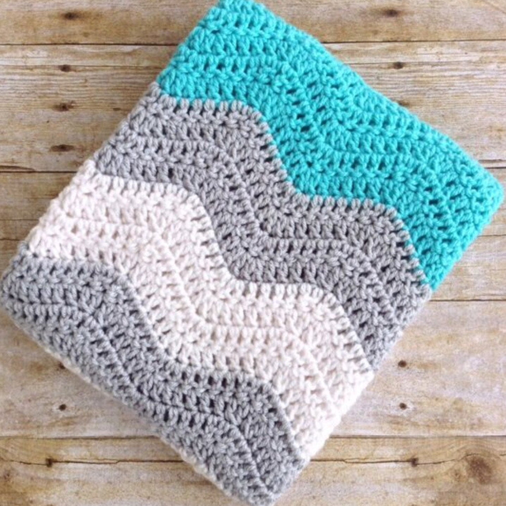 aqua baby blanket