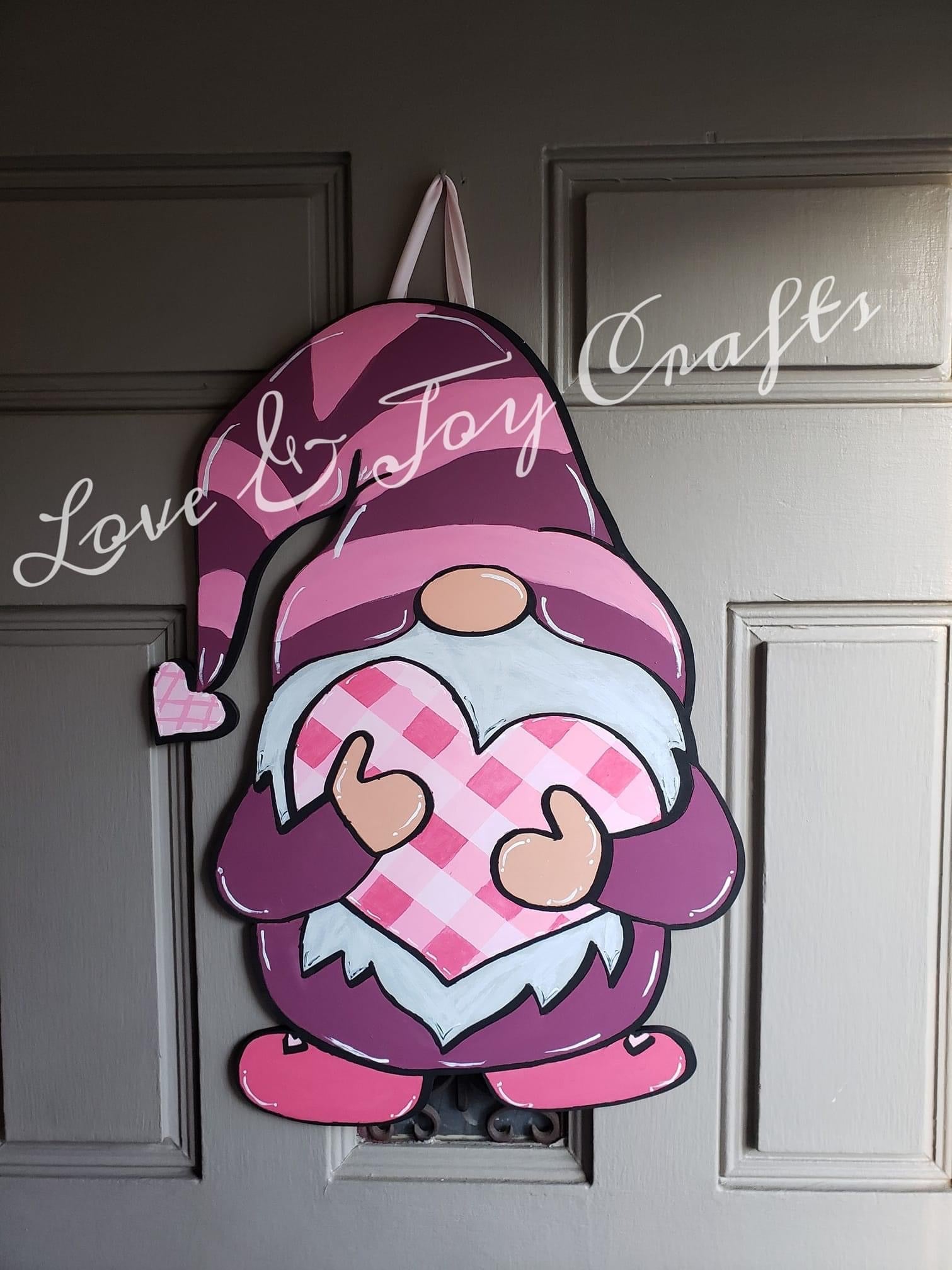 Download 19 Valentines Day Gnome Door Hanger Wood Cutout