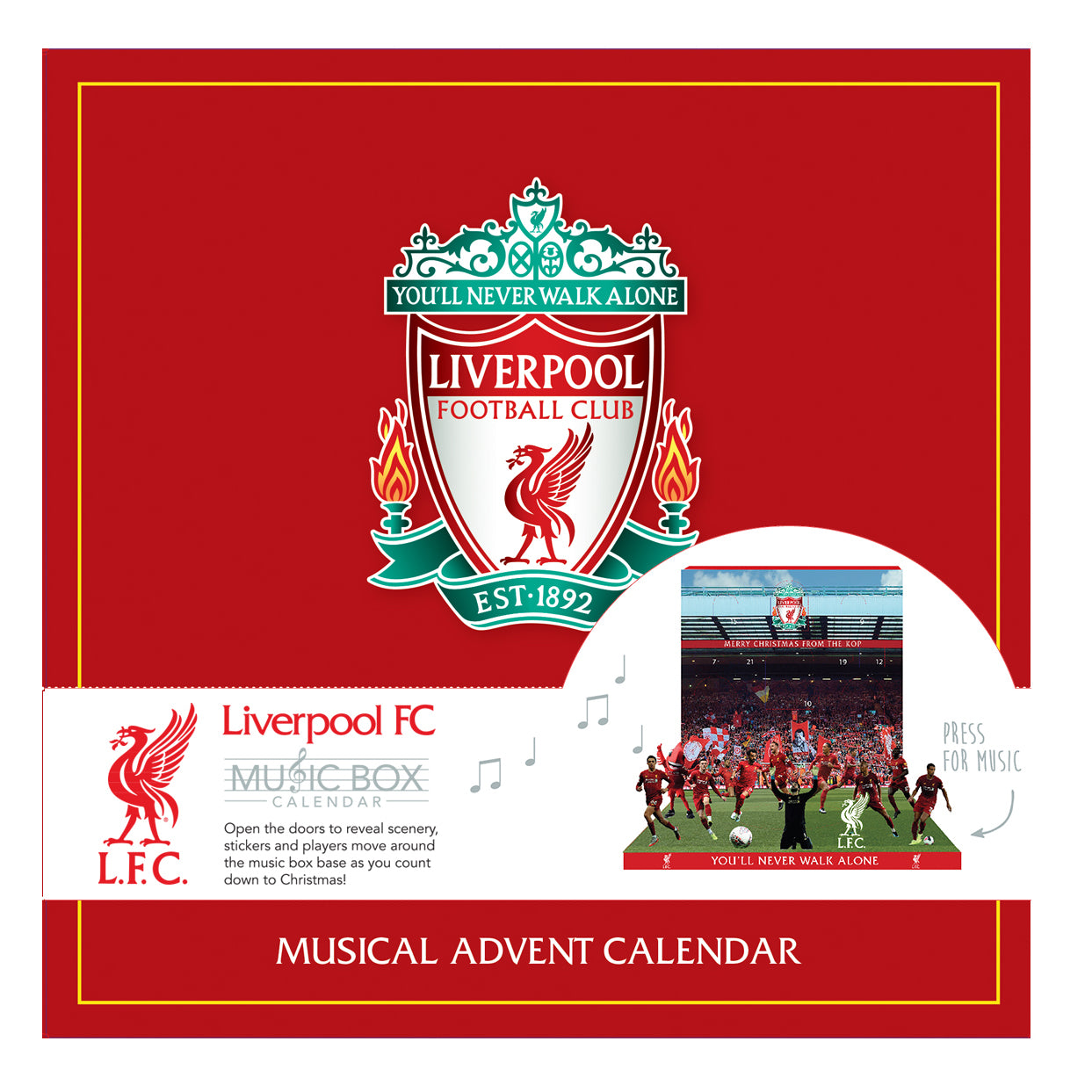 Official Liverpool Football Club Music Box Advent Calendar