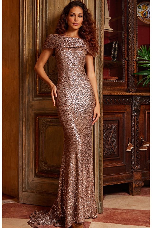 French Novelty: Jovani 23513 Sequin Rainbow Gown