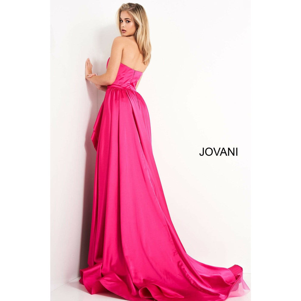 Jovani Fuchsia High Slit Strapless Prom Gown 02563 Norasbridalboutiqueny 9318