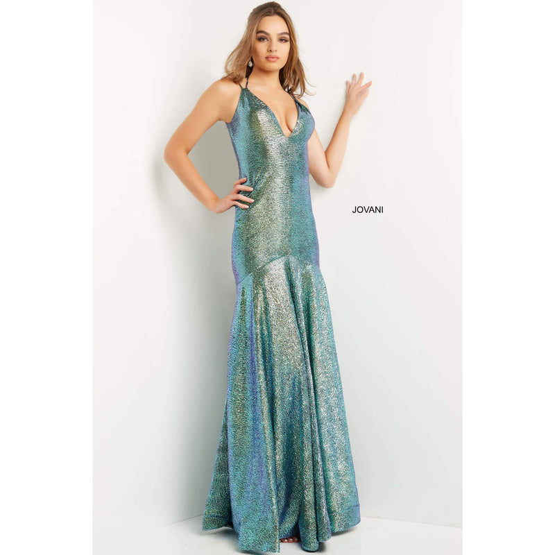 Nalah Halter Neck Iridescent Gown