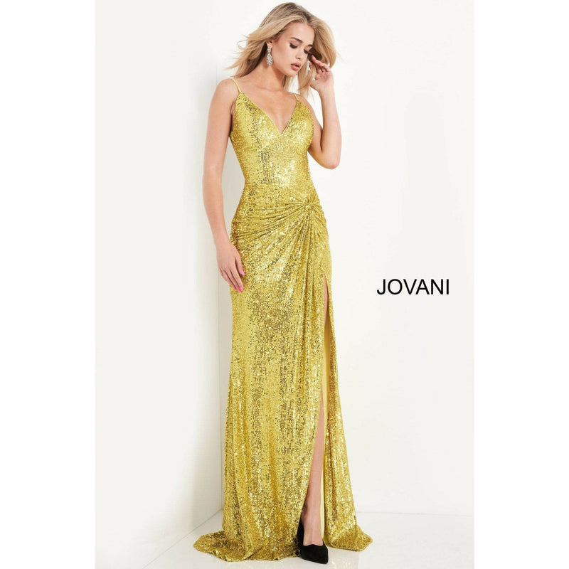 Jovani Yellow Stud Dresses