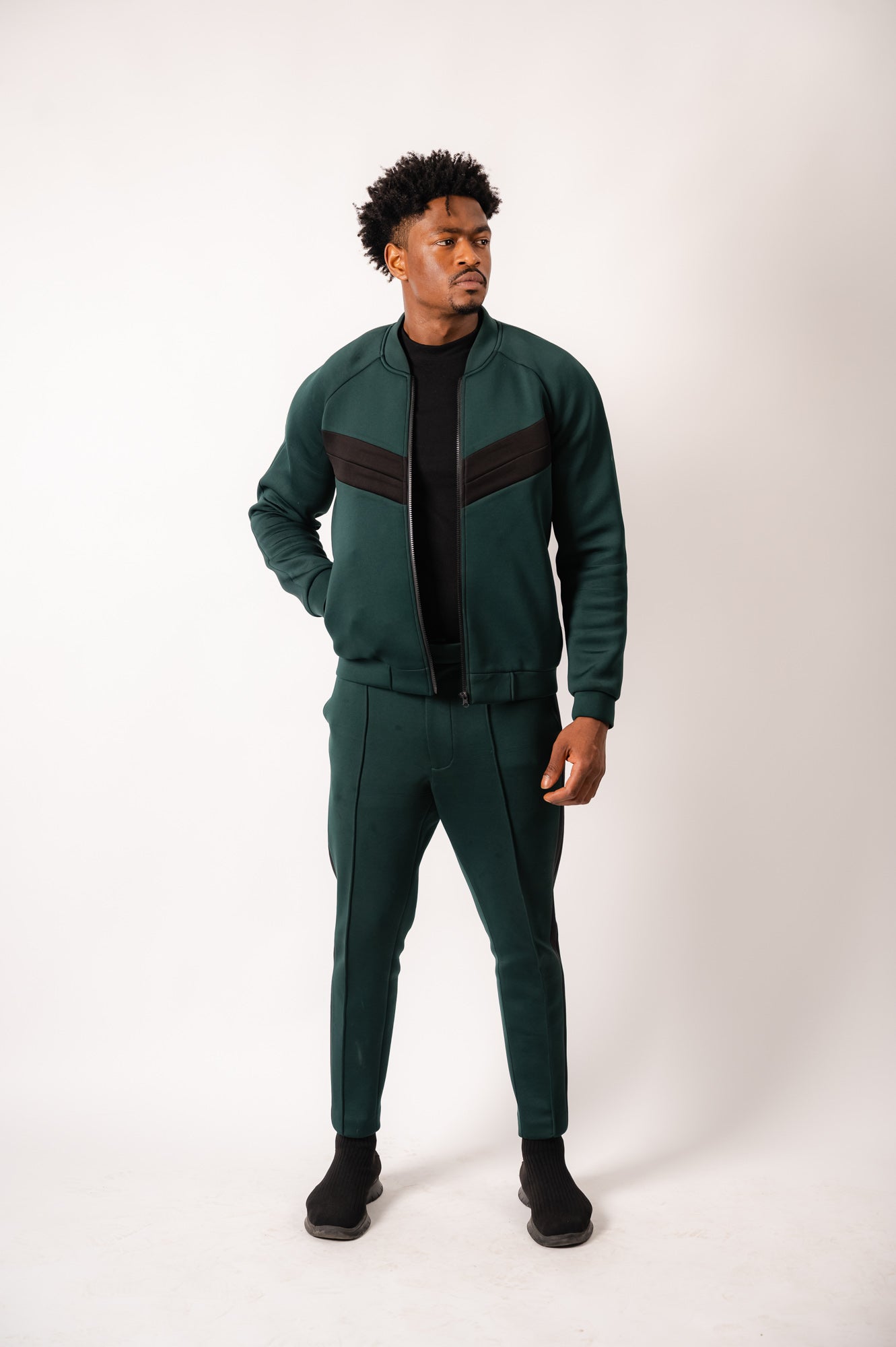 green track suit mens