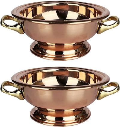 Coppermill Kitchen | Vintage Inspired Measuring Cups | Authentic Copper &  Brass | Hand-Engraved Cross & Bow Pattern | Set of 4