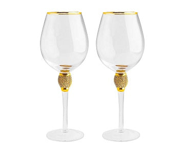 The Wine Savant Beautiful Hand Painted Wine Glasses Set of 2 – Alrossa