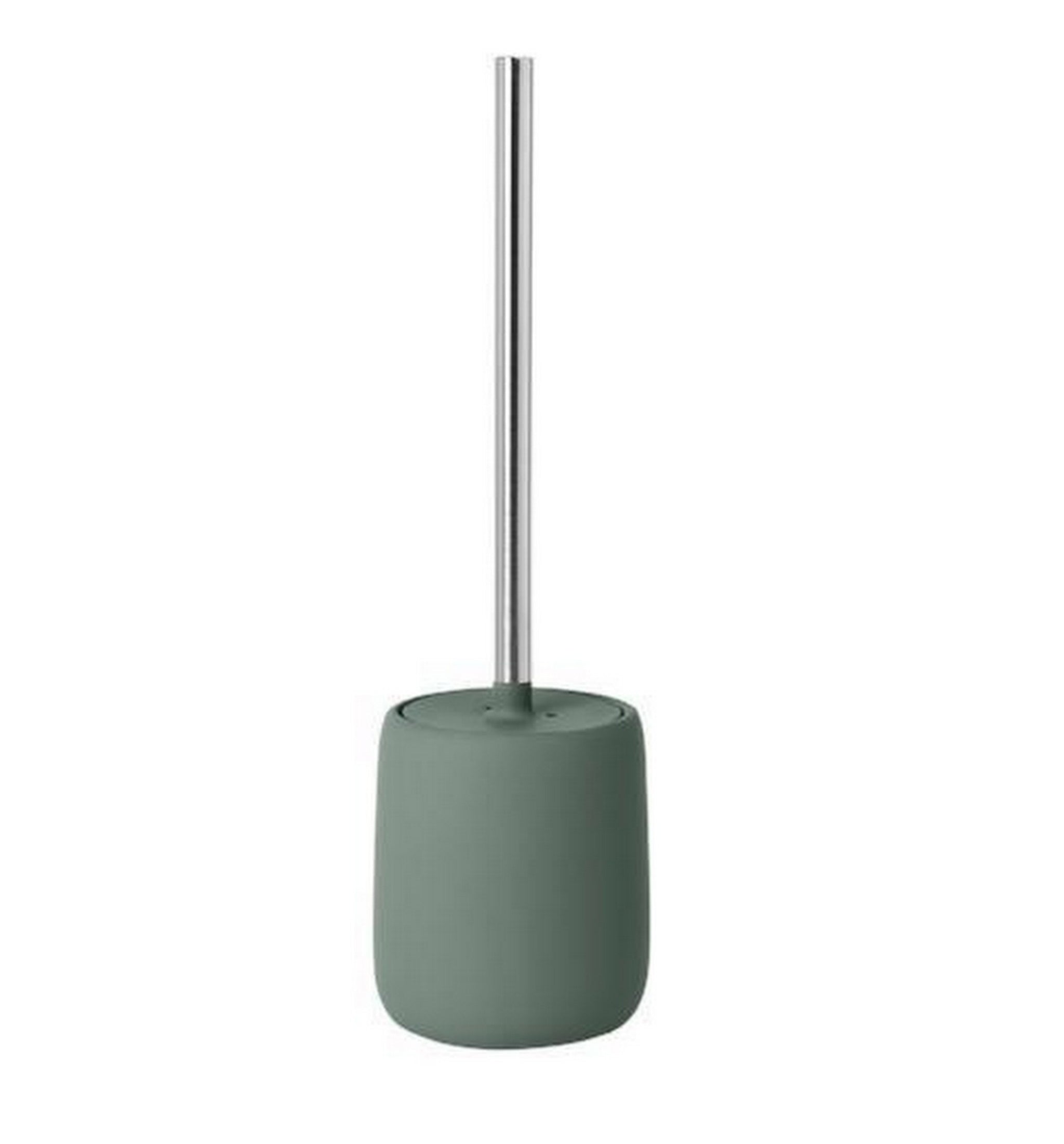 green toilet brush