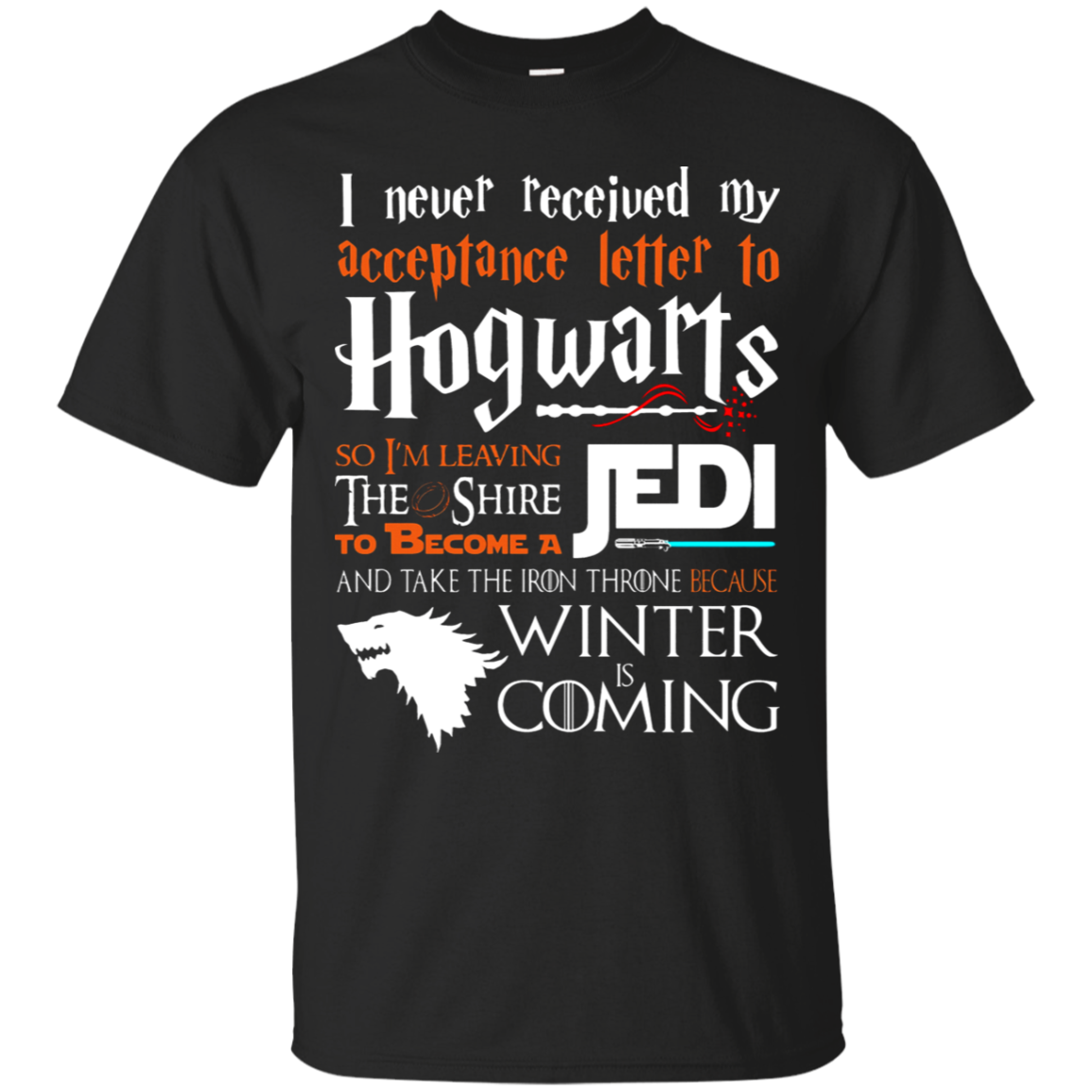 I Never Received My Hogwarts Letter And Winter Is Coming T-shirt