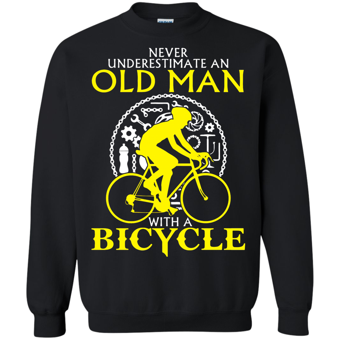 Never Underestimate An Old Man With A Bicycle Shirts