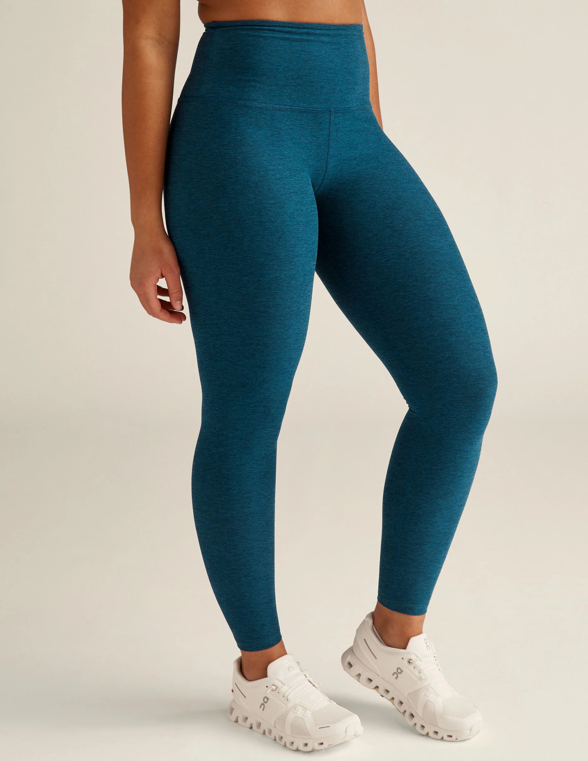 Caught In The Midi HW Legging- Blue Gem Hthr