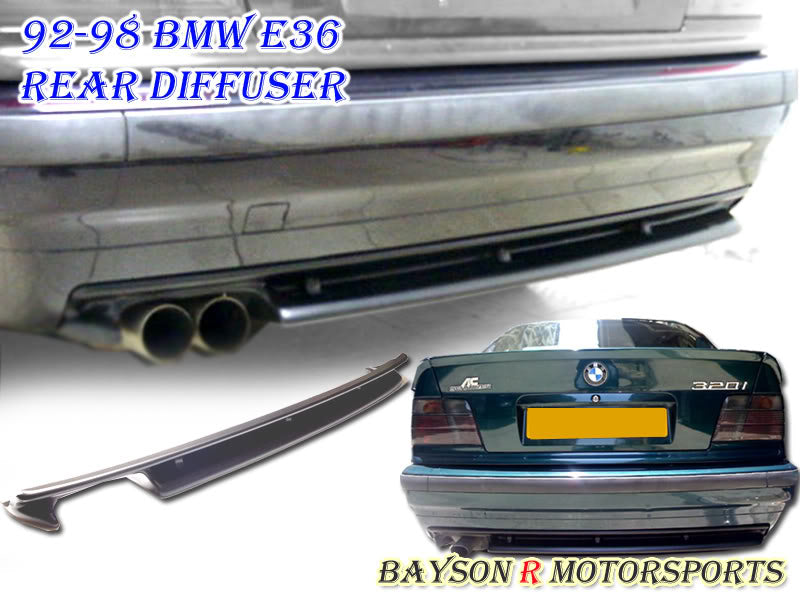 M3 Style Rear Lip Diffuser For 1991-1999 BMW 3-Series (E36)