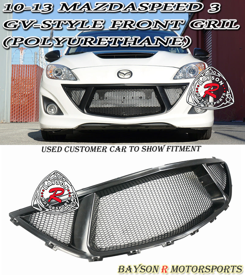 GV-Style Front Grille For 2010-2013 Mazda-3 (Mazdaspeed-3 Only)