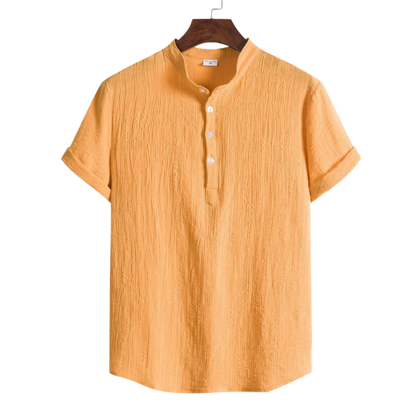 Orange Cotton And Linen T-Shirt – Shirts In Style