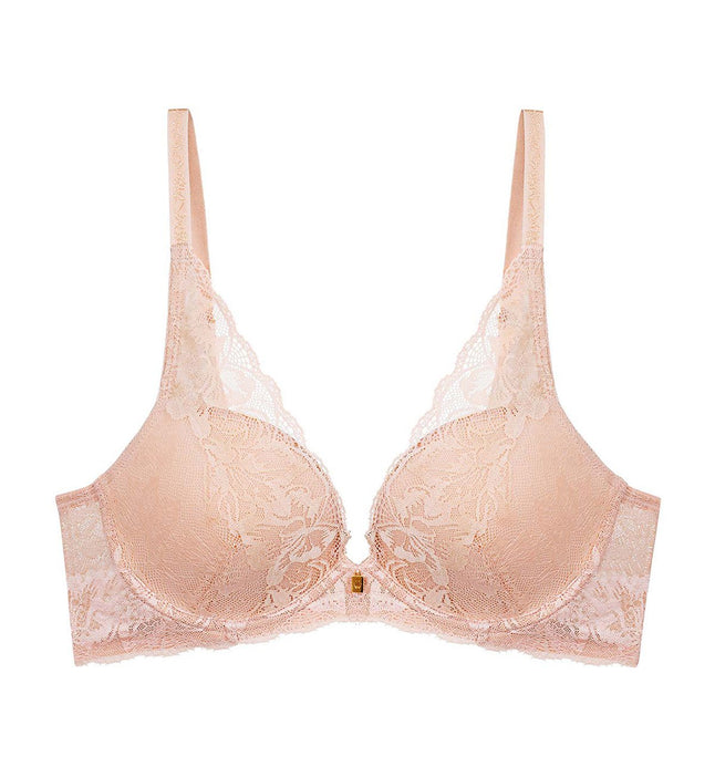 Magic Wire Lite Sensation Push Up Deep V Bra in Neutral Beige