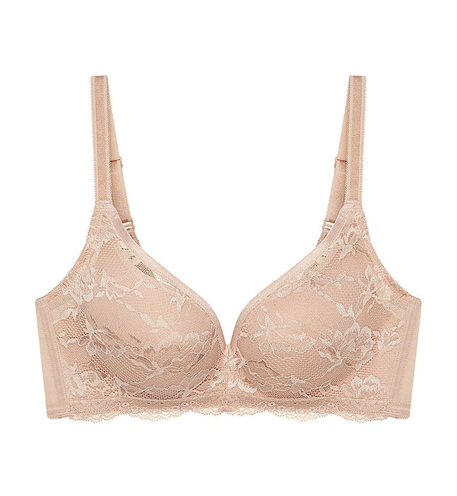 Natural Elegance Non-Wired Padded Bra in Neutral Beige