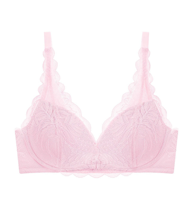 Triangle Push-up Bra in Nude Pink Lace Mod by Dim