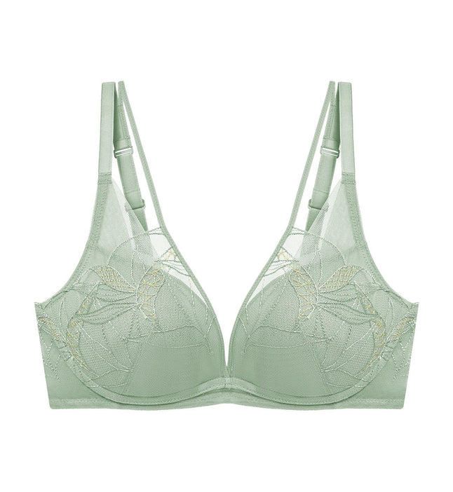 Aqua Paradise Non Wired Push Up Deep V Bra in Abstinthe