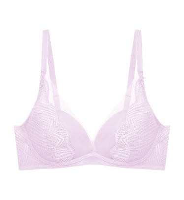 Aqua Shan Non Wired Push Up Deep V Bra in Stardust Lilac
