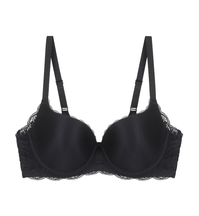 Padded microfibre plunge t-shirt bra, 00 Dark