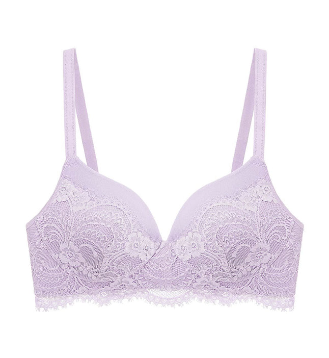 Love Lace Non Wired Padded Bra in Lavender Mist